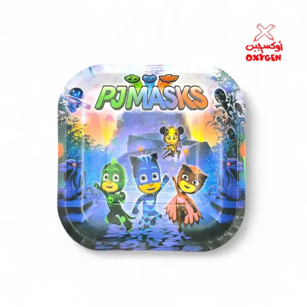 طبق حفلات وعيد ميلاد PJMASKS مربع - 10 قطع - PSD4