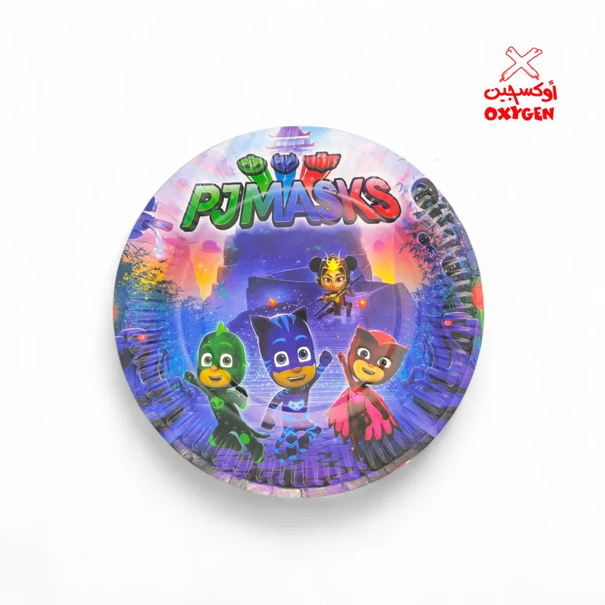 طبق حفلات وعيد ميلاد PJMASKS دائري - 10 قطع - PSD18