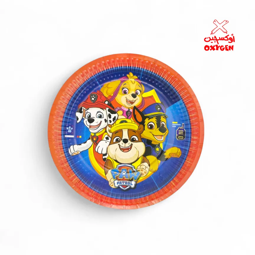 طبق حفلات وعيد ميلاد PAW Patrol دائري - 10 قطع - PSD19