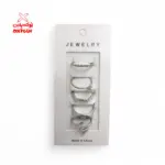 طقم خواتم عقل فضي شكل 4 - ACWS25