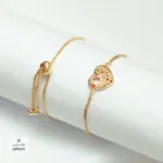 انسيال شداد بلاتين ذهبي مع فصوص زرقون شكل 9- ACWS17