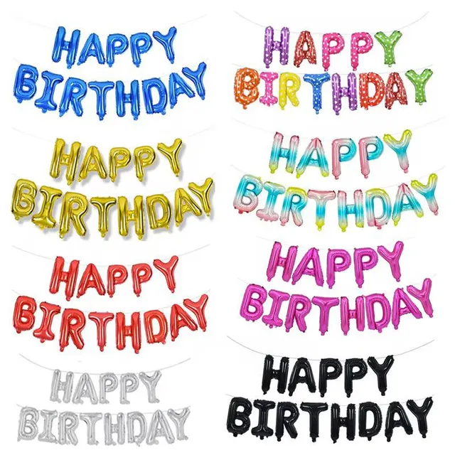 تعليقات هيليوم حروف Happy Birth Day