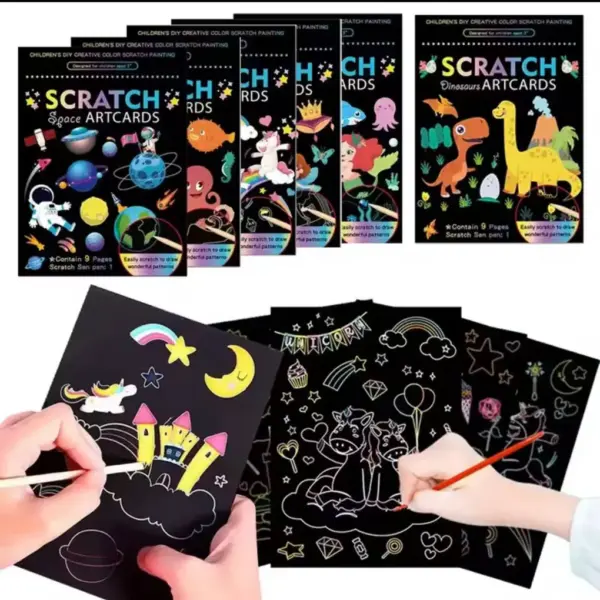 دفتر رسم بالخدش للاطفال