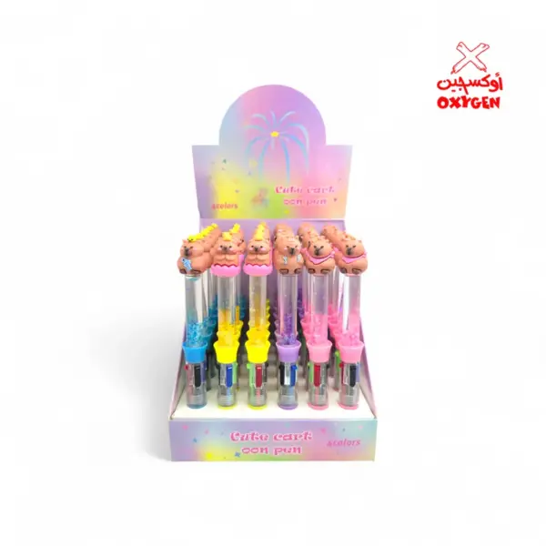 قلم جاف شكل كابيبارا 4 لون