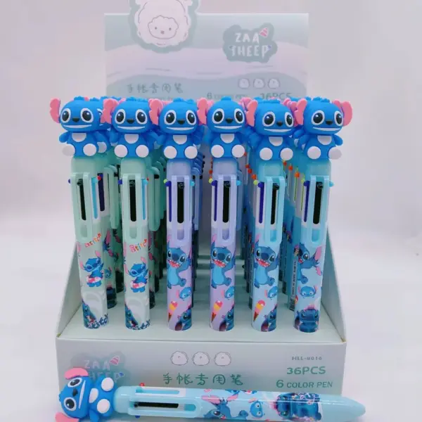 قلم جاف استيتش 6 لون