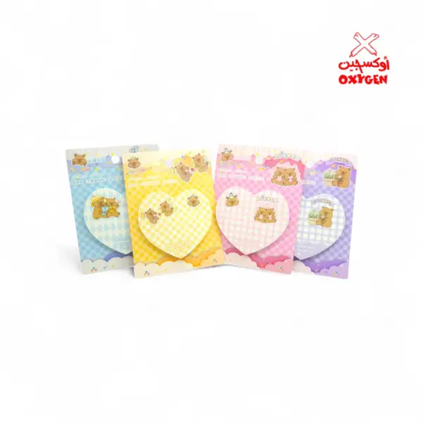 ستيكي نوت شكل قلب كاروهات